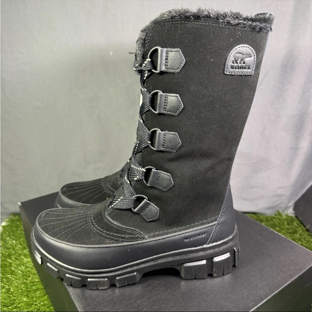 Sorel Women’s Tivoli V Tall Black Waterproof Winter Boots, Size 10M